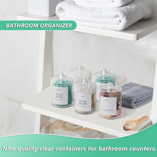 Bathroom Organizers and Storage,4 Pack Bathroom Accessories,Bathroom Decor,Home Decor,Bathroom Storage and Organization,Qtip Holder for Room Decor Aesthetic - Image 2