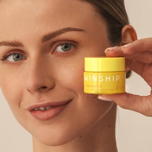 Kinship Brightwave Vitamin C Under Eye Brightener Cream for Sensitive Skin | Dark Circles Under Eye Treatment | Diminishes Fine Lines | Hydrating Eye Cream w/Antioxidants | Fragrance Free, (0.5 Oz) - Image 7