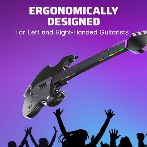 PDP RIFFMASTER Wireless Guitar Controller for Xbox Series X|S, Xbox One, Windows 10/11 PC, Rock Band 4, Fortnite Festival, Audio Jack, Rechargeable Battery, Officially Licensed by Microsoft – Black - Image 6