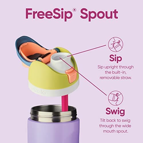 Owala FreeSip Insulated Stainless Steel Water Bottle with Straw, BPA-Free Sports Water Bottle, Great for Travel, 32 Oz, Very, Very Dark - Image 2