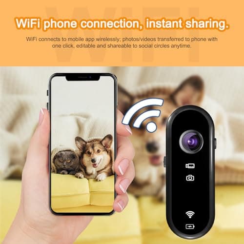 MITNOTY HD 1080P Pet Camera Collar with Video Record, Wireless Mini Sport Cam Built in WiFi, Small Body Action Cameras for Pet Supplies/Cycling/Travel/Walking - Image 4