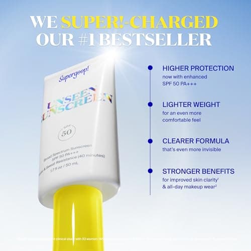 Supergoop! Unseen Sunscreen SPF 50 Invisible Sun Protection for Face - Broad Spectrum Face Sunscreen + Makeup-Gripping Primer - Weightless, Scentless, Oil Free - For All Skin Types - 1.7 fl oz - Image 6