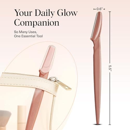 Kitsch Dermaplane Razor for Women Face - Face Razors for Women and Men - Eyebrow Trimmer, Shaver, Recycled Plastic Dermaplaning and Skin Care Tool - Terracotta, 12 pcs - Image 5