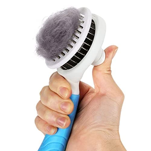 Cat Grooming Brush, Pets Skin Friendly Self Cleaning Slicker Massage Brushes for Shedding Dogs Cats Hair Gentle Remove Loose Undercoat with Long or Short Hairs for All Fur Type- UPGRADED - Image 3