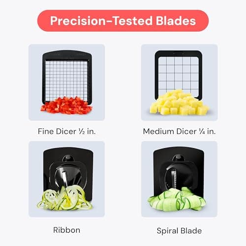 Fullstar The Original Pro Chopper - Vegetable Chopper and Spiralizer, Food Chopper with Container, Fruit Slicer, Kitchen Gadgets & Accessories, Home Essentials (4 in 1, White) - Image 4