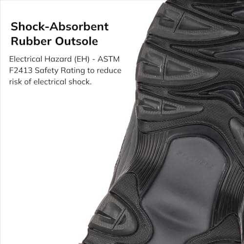 Skechers Men's Cankton Steel Toe Construction Shoe - Electrical Hazard Rated, Memory Foam, Black/Charcoal, 10.5 Wide - Image 3