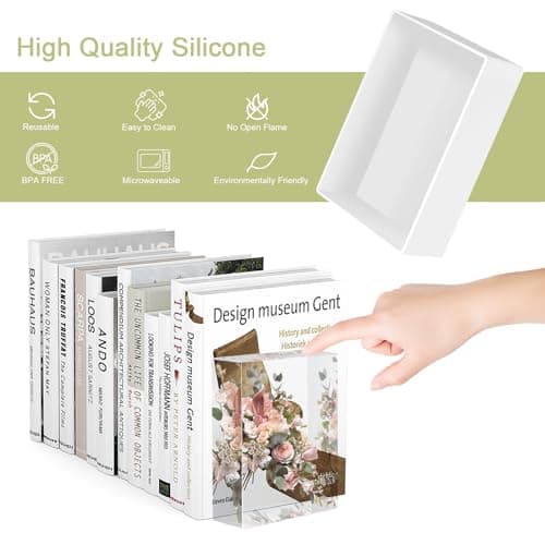 Large Resin Molds, Rectangle Silicone Molds for Epoxy Resin, 5 PCS Cuboid Resin Moulds with Wooden Support, Deep Casting Molds for Preserving Flowers, Insect Specimens, DIY Gifts, Furniture Decoration - Image 5