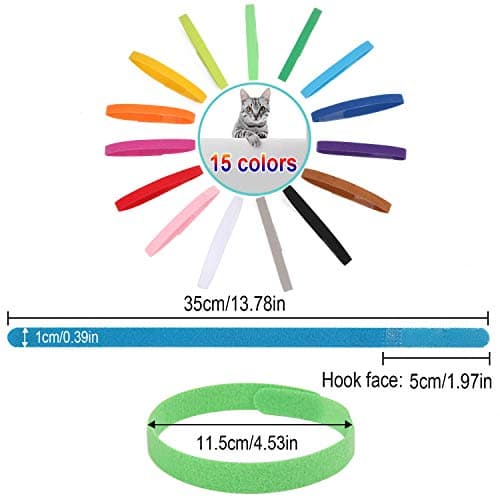 15 Pcs Puppy Whelping Collars Newborn Pet Collars Double-sided Soft Adjustable ID Bands Puppy Id Collars for Newborn Pet Dog Cat 15 Colors - Image 2