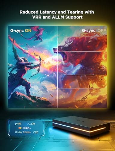 Govee HDMI 2.1 Sync Box 2, AI Sync Box with TV Backlight, Supports 8K@60Hz, 4K@144Hz, VRR and ALLM, Works with Matter and Alexa, RGBIC LED Light Strip for 75-85 inch TVs, 75 LEDs/m - Image 4