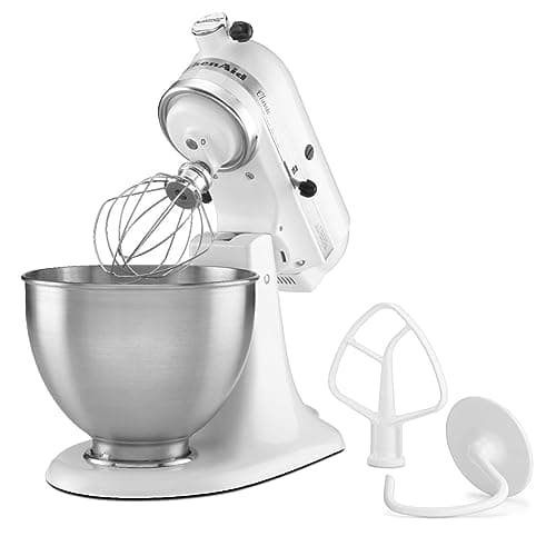 KitchenAid Classic Series 4.5 Quart Tilt-Head Stand Mixer K45SS, White - Image 3