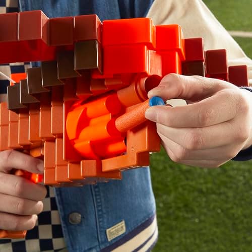 Nerf Minecraft Pillager's Crossbow Dart Blaster, 6 N1 Darts Compatible Only N1 Dart Blasters, 6 Dart Capacity, Ages 8+ - Image 3