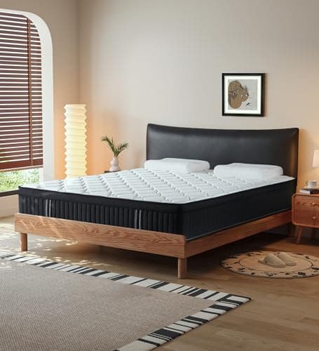Huyamy Queen Mattress,12 Inch Queen Size Mattresses Memory Foam Hybrid Black Mattress in a Box,with Provide Support and Improve Sleep Mattresses,Medium Firm. - Image 4