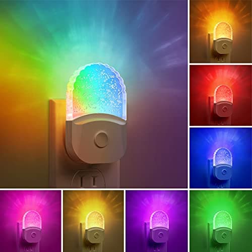 Night Lights Plug Into Wall [2 Pack], Color Changing Night Light for Kids, 8-Color RGB LED Nightlight with Dusk to Dawn Sensor for Bathroom Decor, Children Room, Gift - Image 3