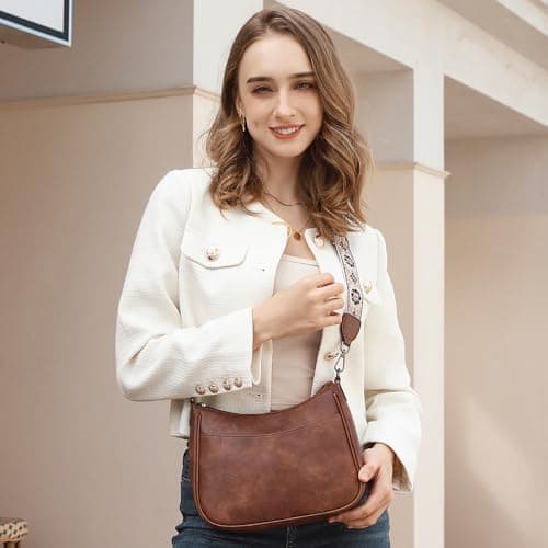 APHISON Trendy Leather Crossbody Purse with Adjustable Strap, Women's Shoulder Handbag - Image 2