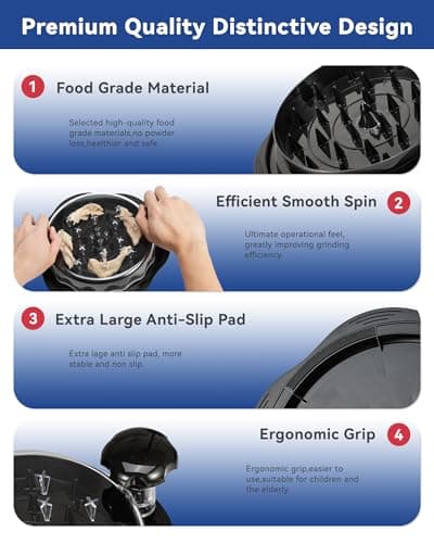 Chicken Shredder Tool Twist for Kitchen, Manual Chicken Breast Grinder Machine for Ground Food, Meat & Vegetables (Elegant Black) - Image 7