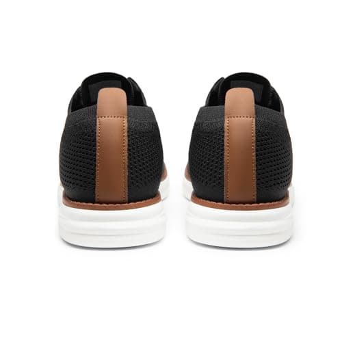 Bruno Marc Men's KnitFlex Breeze Mesh Sneakers Oxfords Lace-Up Lightweight Casual Walking Shoes,Size 11,Black,GRAND-01 - Image 4