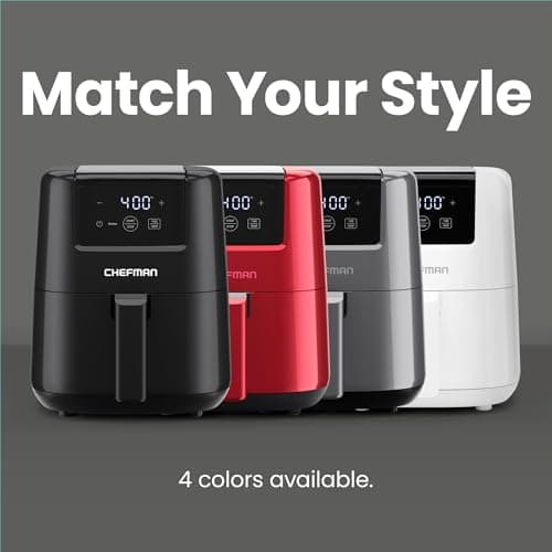 CHEFMAN 2 Qt Mini Air Fryer – Digital Space-Saving Compact Air Fryer with Nonstick and Dishwasher Safe Basket, Quick & Easy Meals in Minutes, Features Digital Timer and Shake Reminder – Black - Image 7