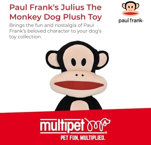 Amazon.com : Multipet Paul Frank's Julius The Monkey Dog Plush Toy - Squeaky Toy for All Dogs - Extra Soft Plush - Stuffed Animal for Cuddling & Playing (10") : Pet Supplies - Image 4