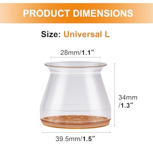 24 Pcs Chair Leg Floor Protectors for Hardwood Floors Silicone Covers to Protect Wood Tile Floors Felt Pads Furniture Leg Caps Anti-Scratch Reduce Noise (Fit:1.3"-2") - Image 7