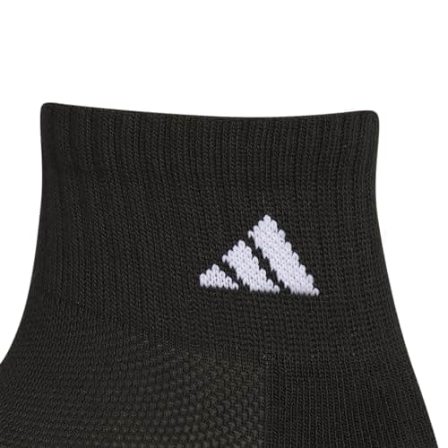 adidas Unisex Kid's Quarter Ankle Socks for Boys and Girls Youth (6-Pack) Athletic Cushioned and Comfortable, Black/Onix Grey/White, M - Image 3