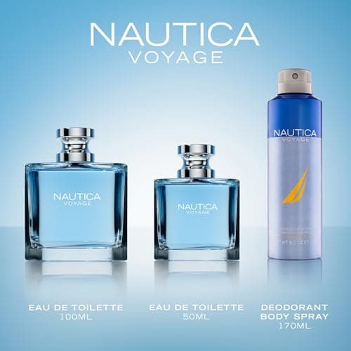 Nautica Voyage Eau De Toilette, Cologne and Fragrance For Men, Fresh, Romantic, Fruity Scent Woody, Aquatic Notes of Apple, Water Lotus, Cedarwood, and Musk Ideal Day Wear, Long Lasting 3.3Fl oz - Image 7