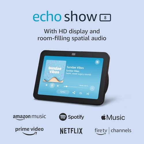 Amazon Echo Show 8 (newest model), With Spatial Audio, Smart Home Hub, and Alexa, Charcoal - Image 8