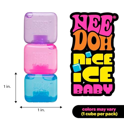 Schylling NeeDoh Nice Ice Baby - Sensory Squeeze Toy - Super Solid Squish - 1.25" Wide - Color May Vary (Pack of 1) - Image 5