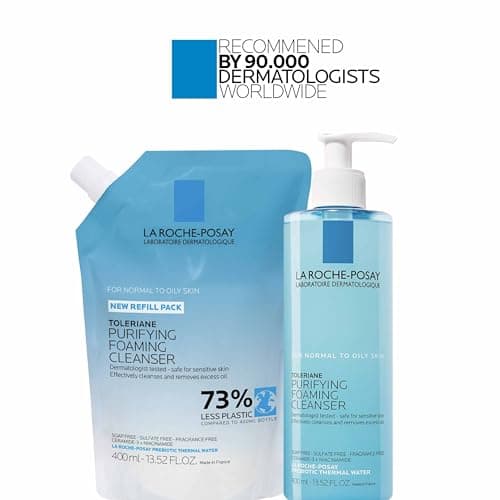 La Roche-Posay Toleriane Purifying Foaming Facial Cleanser, Niacinamide + Ceramides + Prebiotic Thermal Water, Oil Free Face Wash For Oily Skin, Pore Cleanser Safe For Sensitive Skin, Soap Free - Image 9