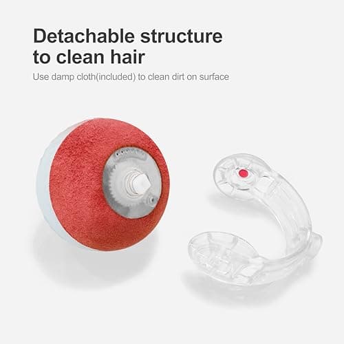 Jkanti Interactive Cat Toys for Indoor Cats,The 3rd Generation Agile Moving Cat Ball with Elastic Mesh Tail,Automatic Kitten Toys for Bored Indoor Adult Cats,Motion Activated (Orange) - Image 6