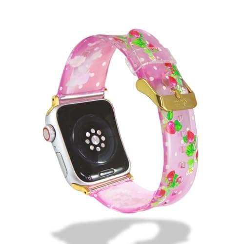 Sonix Jelly Apple Watch Band | Compatible with Apple Watch 41mm / 40mm / 38mm | Strawberry Shortcake Vintage - Image 3