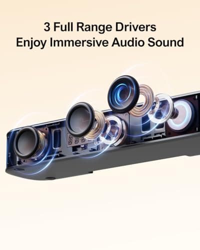 ULTIMEA 7.1ch Sound Bar with Subwoofer, Virtual Surround Sound System for TV, Sound Bar for Smart TV with 4 Surround Speakers, Peak Power 330W, TV Soundbar with App Control, Opt/AUX/BT, Aura A40 - Image 8