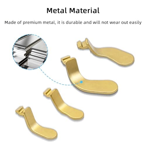 Mcbazel Metal Stainless Steel Paddles Trigger for Xbox Elite/Elite 2, Replacement Parts Accessories Kits Metal Paddles Compatible with Xbox Elite/Elite 2 Controller - 4 Pcs (Gold) - Image 5