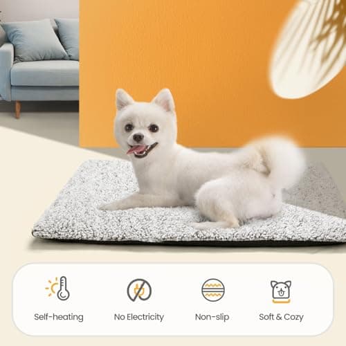 Self Warming Cat Bed Self Heating Cat Dog Mat 24 x 18 inch Extra Warm Thermal Pet Pad for Indoor Outdoor Pets with Removable Cover Non-Slip Bottom Washable Non Electric - Image 4