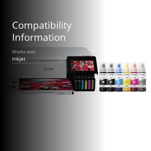 Epson EcoTank Photo ET-8500 Wireless Color All-in-One Supertank Printer with Scanner, Copier, Ethernet and 4.3-inch Color Touchscreen, White, Large - Image 3