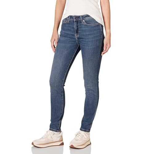 Amazon Essentials Skinny Jeans for Women, High Waist, Stretchy Denim, Medium Wash, 12