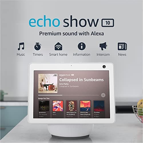 Amazon Echo Show 10 (newest model), HD smart display with premium sound, motion and Alexa, Glacier White - Image 8
