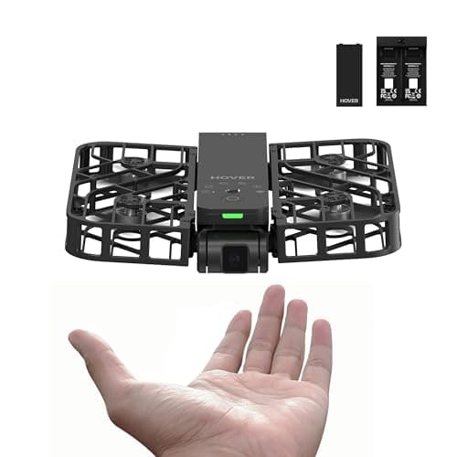 HOVERAir X1 Compact Self-Flying Camera with HDR Video, Palm Launch, Intelligent Flight, Follow-Me, Foldable Design Black (Combo)