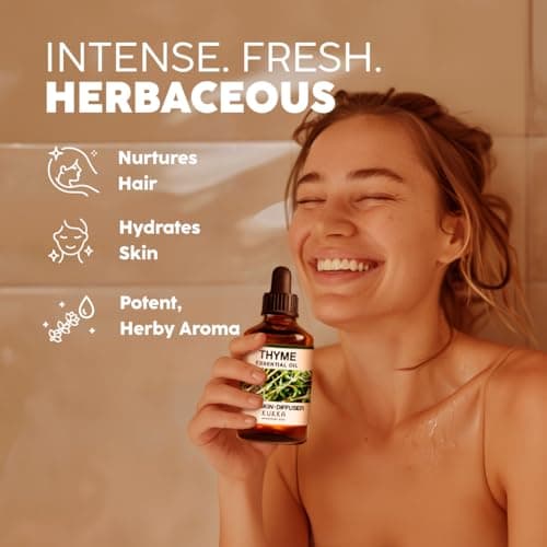 Kukka Thyme Essential Oil for Hair, Skin & Diffuser - 4 Fl Oz - Thyme Oil, Herbaceous Scent, for Aromatherapy, DIY Soap Making Scents - Image 3