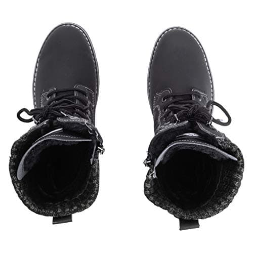 POLAR Womens Winter Thermal Snow Outdoor Warm Mid Calf Waterproof Durable Boot - Black - US5/EU36 - YC0376 - Image 9
