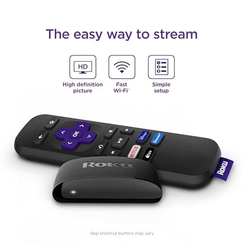 Roku Express | HD Roku Streaming Device with Standard Remote (no TV controls), Free & Live TV - Image 2