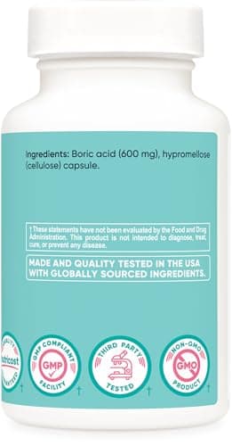 Nutricost Boric Acid 600mg, 30 Capsules - Vaginal Suppository - Non-GMO - for Women - Image 5