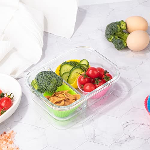 LetGoShop Silicone Cupcake Liners Reusable Baking Cups Nonstick Easy Clean Pastry Muffin Molds 4 Shapes Round, Stars, Heart, Flowers, 24 Pieces Colorful - Image 6