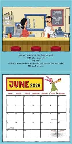 Bob's Burgers 2026 Wall Calendar (Includes Stickers) - Image 4