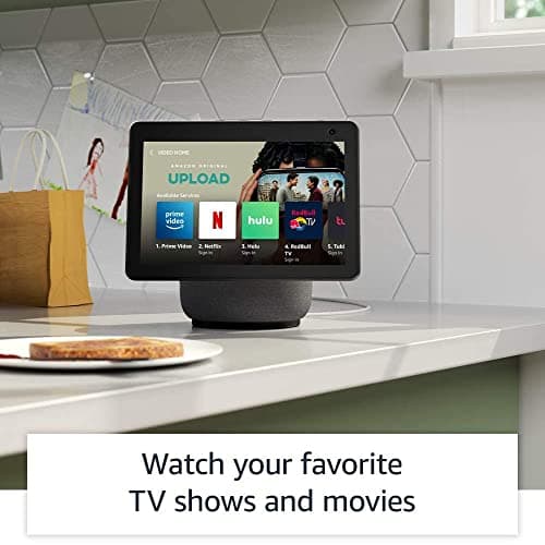 Amazon Echo Show 10 (newest model), HD smart display with premium sound, motion and Alexa, Glacier White - Image 3