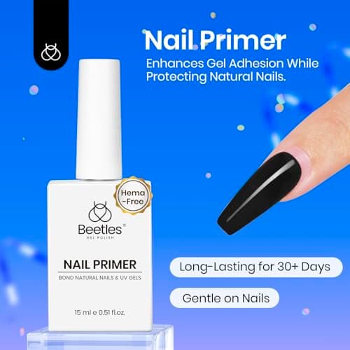 Beetles Tipex Gel Nail Kit Short Coffin Instant Apex Nail Tips & Beetles 15ml Nail Dehydrator and Primer - Image 6