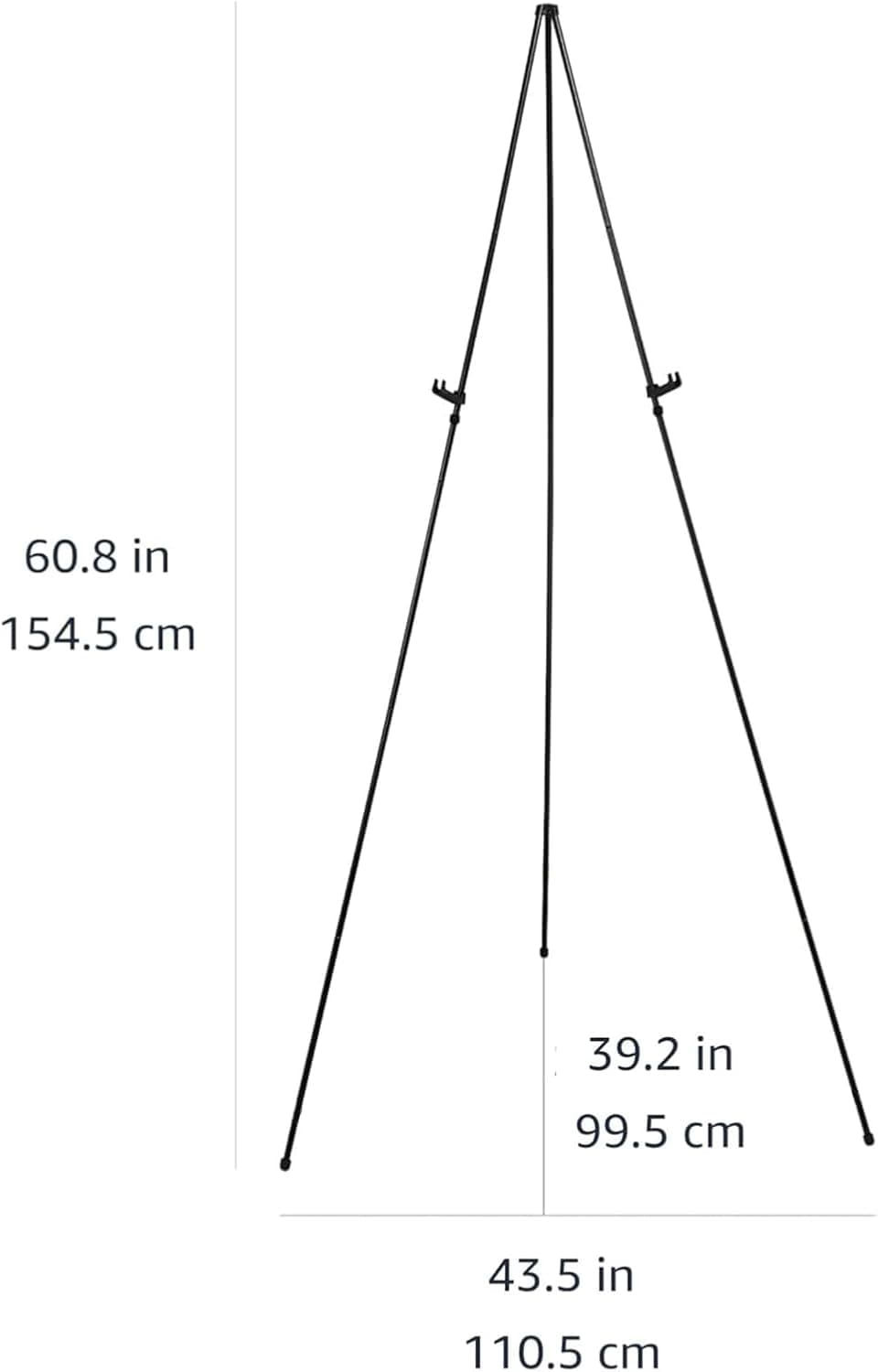 Amazon Basics Easel Display Stand, Instant Floor Poster, Lightweight, Collapsible and Portable with Tripod Base, Black Steel (supports 5 pounds) - Image 6