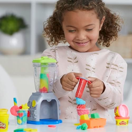 Play Doh Swirlin' Smoothies Toy Blender Playset, Play Kitchen Appliances, Kids Arts and Crafts Toys for 3 Year Old Girls and Boys and Up - Image 7