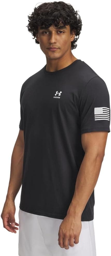 Amazon.com: Under Armour Men's Freedom Flag Short Sleeve T Shirt, (001) Black / / White, X-Large : Clothing, Shoes & Jewelry