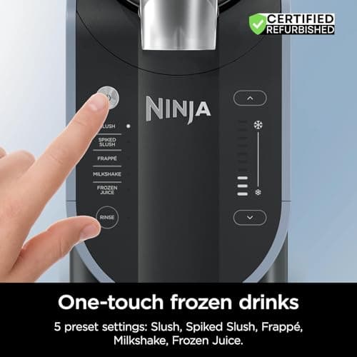 Ninja FS301 SLUSHi 88 oz. Frozen Drink & Slushie Machine (Renewed) Bundle with Deco Essentials Collapsable Water Bottle BPA Free 24oz Gray/Stainless and 1 YR CPS Enhanced Protection Pack - Image 7