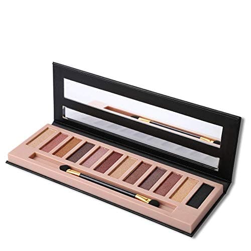 BOLOPER 2 Pack 12 Colors Makeup Nude Colors Eyeshadow Palette Natural Nude Matte Shimmer Glitter Pigment Eye Shadow Pallete Set Waterproof Smokey Professional Beauty Makeup Kit (2 PCS) - Image 7